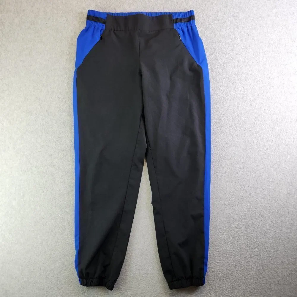 Fabletics Joggers Womens M Black Blue Windsor Zip Pockets Wicking Stretch Ankle - Picture 16 of 16